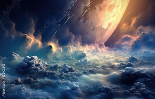 Nebulae and clouds space background