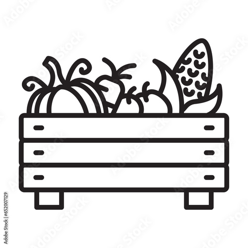 Fruits crate box icon