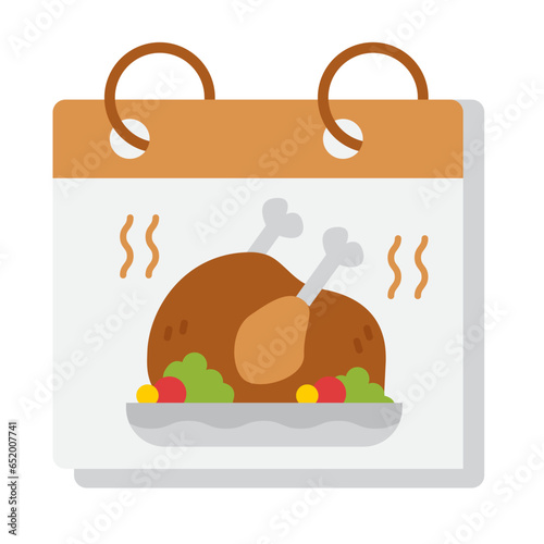 Thanksgiving Day Calendar Icon