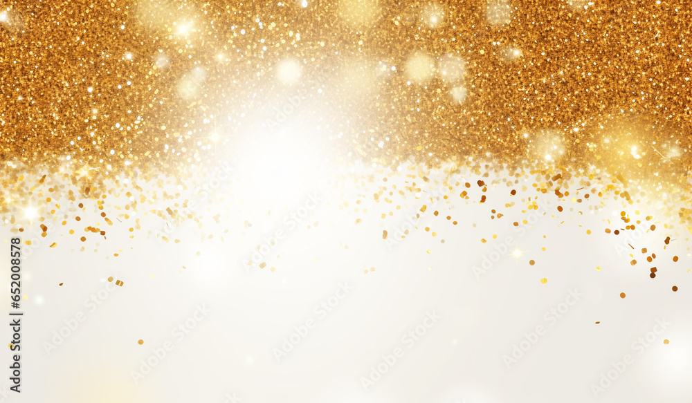 Sparkling golden christmas background. AI generated