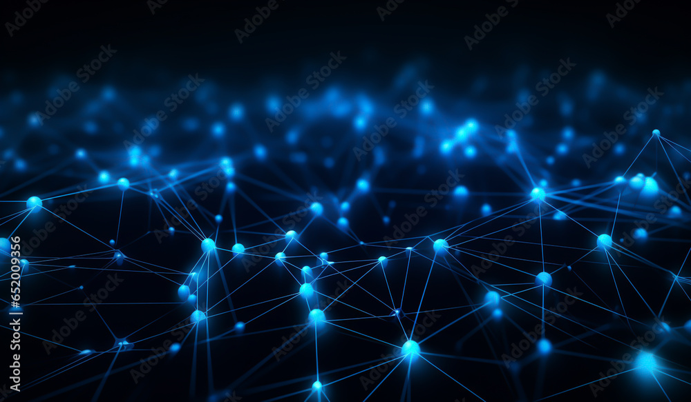 Abstract blue digital light background. AI generated Abstract blue digital light background. AI generated