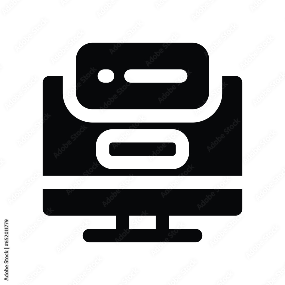 server monitoring solid icon. vector icon for your website, mobile, presentation, and logo design. server monitoring solid icon. vector icon for your website, mobile, presentation, and logo design.