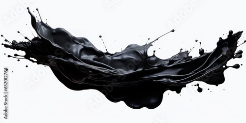 An Image Of A Black Paint Or Ink Splash Presented As A Cutout On A Background