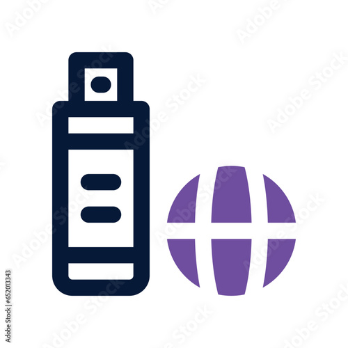 flash drive dual tone icon. vector icon for your website, mobile, presentation, and logo design.