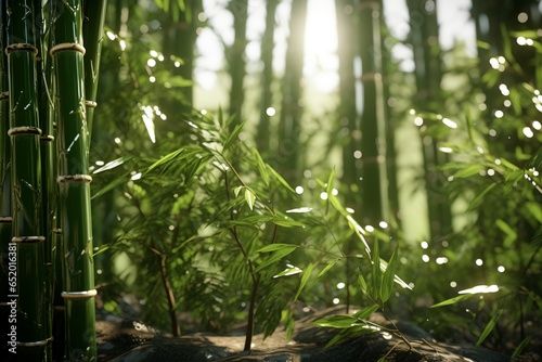 bamboo forest background  Generative AI