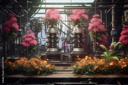 flowers in a garden, Generative AI