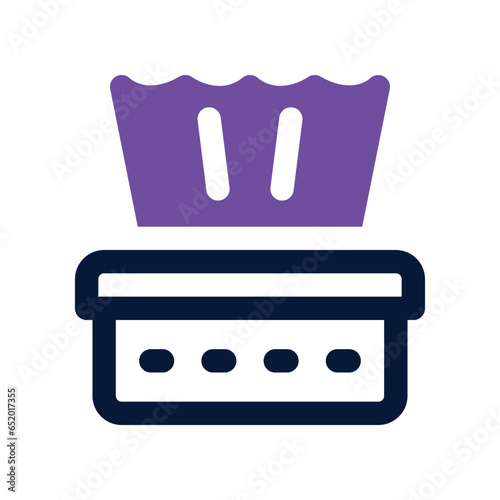 tissue box dual tone icon. vector icon for your website, mobile, presentation, and logo design.
