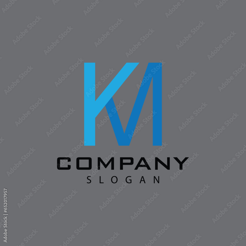 KM initial logo - KM monogram logo vector template. Business logo design vector. KM initial logo - KM monogram logo vector template. Business logo design vector.