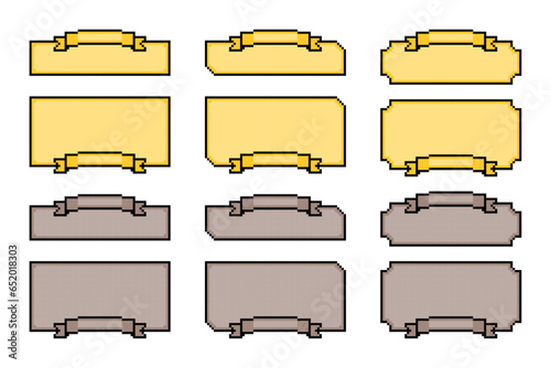 ドット絵 紙風フレームセット