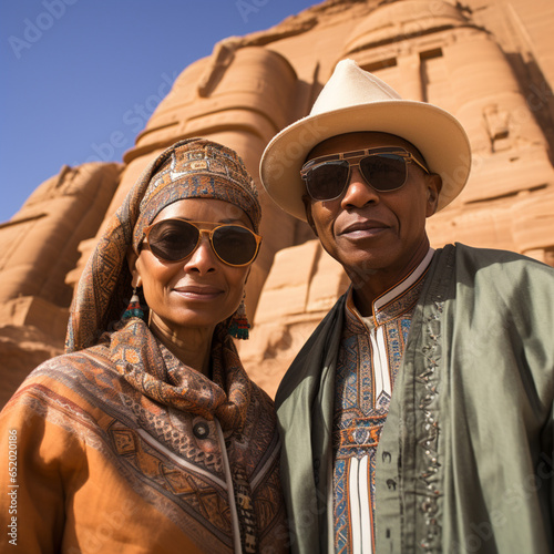 Sprightly seniors visit Egypt and sights, AI generated