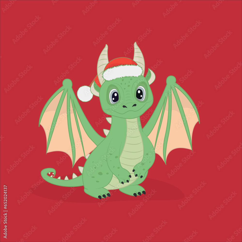 2024 New Year green cartoon cute dragon with Santa hat red background. Happy new year 2024 celebration template. New Year banners, posters, newsletters. 2024 Lunar New Year 2024 New Year green cartoon cute dragon with Santa hat red background. Happy new year 2024 celebration template. New Year banners, posters, newsletters. 2024 Lunar New Year
