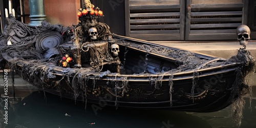 Halloween shabby chic Venice gondola Sculpture photo