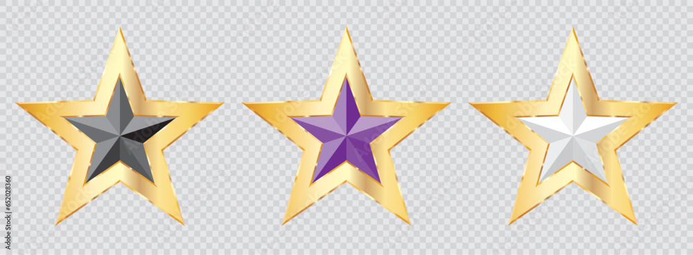 3 colors golden stars 3 colors golden stars