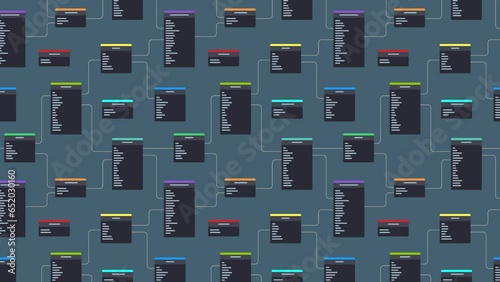 SQL database seamless background loop photo