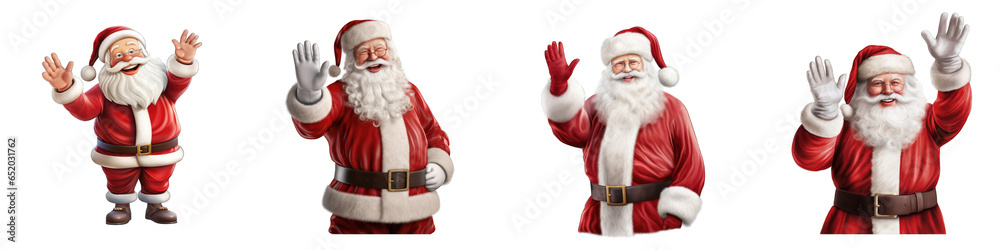 Santa Claus Waving clipart collection, vector, icons isolated on transparent background Santa Claus Waving clipart collection, vector, icons isolated on transparent background