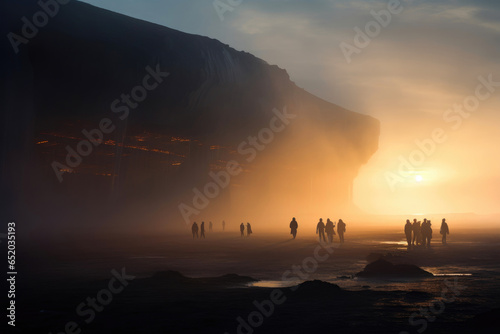 Epic Extraterrestrial Marvels: Iceland's Foggy Sunrise