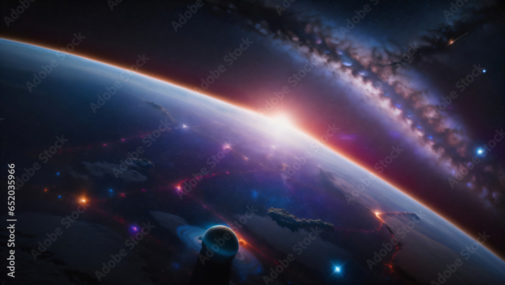sunrise over the planet in space wallpaper sunrise over the planet in space wallpaper