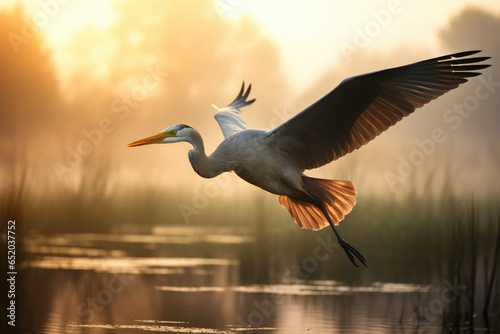 Wings of Freedom: Heron Soaring © Andrii 