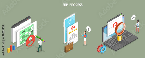 3D Isometric Flat Vector Conceptual Illustration of Business Analisys and Planning, Company Strategy Management