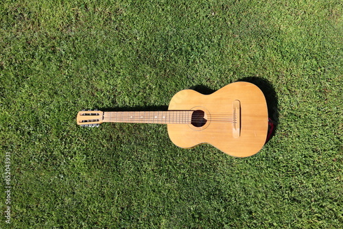 guitar on the grass