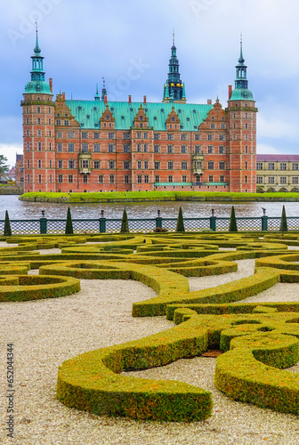 View of Frederiksborg Castle near Copenhagen, Denmark. photo