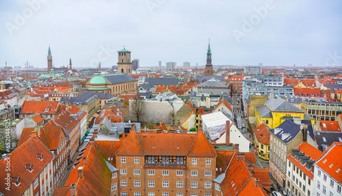 City view of Copenhagen in Denmark.
