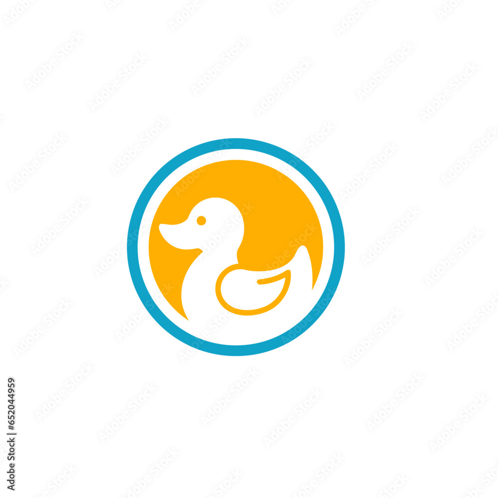 Cute duck vector logo art Cute duck vector logo art