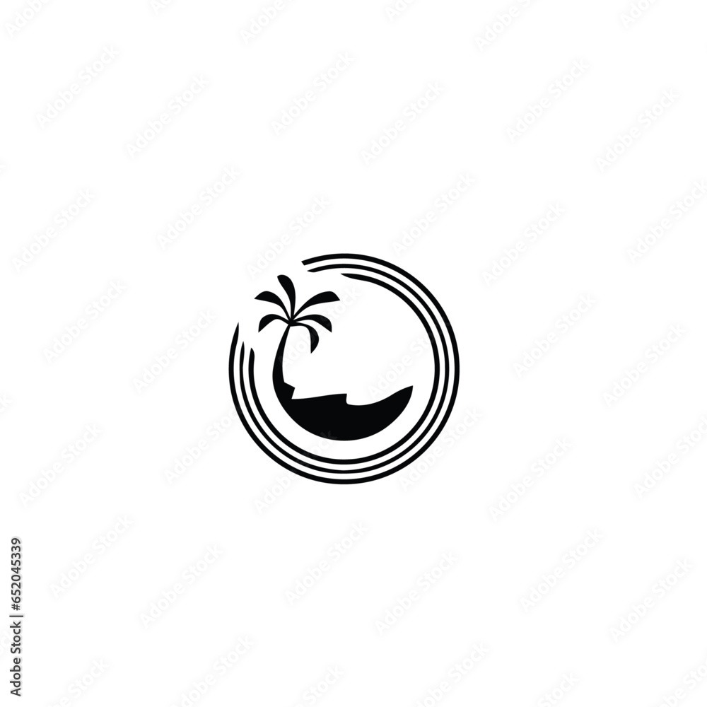 Obraz premium Beach Logo vector art