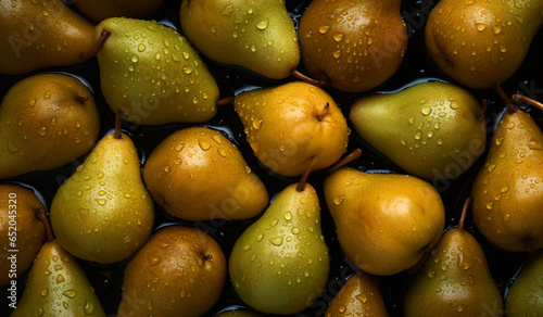 pears in a market