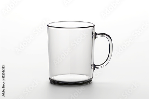 Glass mug or glass isolated on white background.generative ai
