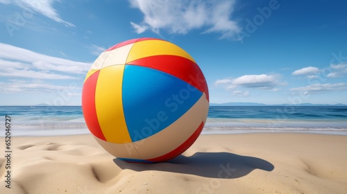 beach ball illustration generated ai.