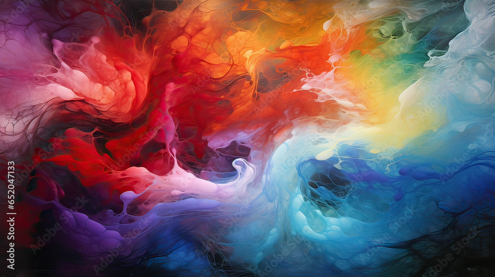 Swirling vortex of abstract colors, pulling the viewer into its depths. AI generative