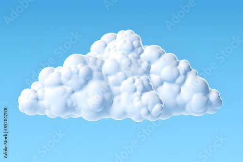 a white cloud on a blue background. Cloud icon, cloud shape © Андрей Знаменский