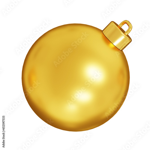 3D Gold Christmas Ball