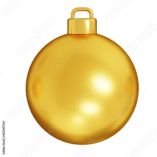 3D Gold Christmas Ball