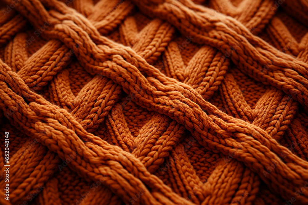 orange autumn cozy knitted sweater