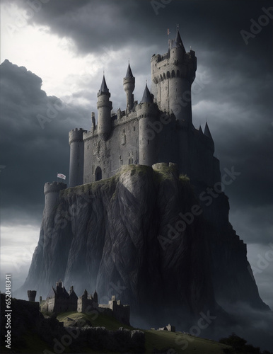halloween theme castle, generative ai