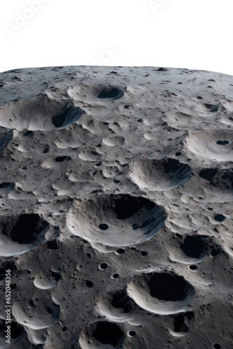 Surface of the moon, transparent background