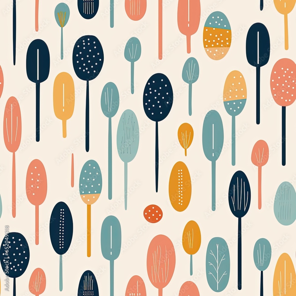 Seamless pattern of cooking spoons Seamless pattern of cooking spoons