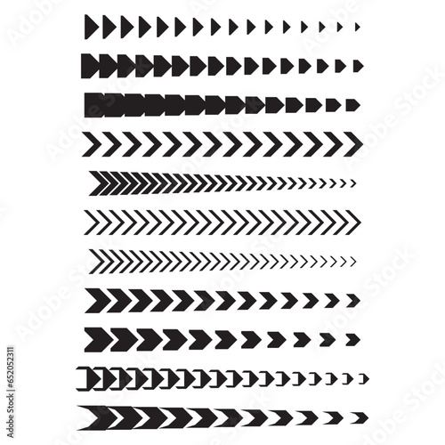 collection of arrow sign pattern isolated white background