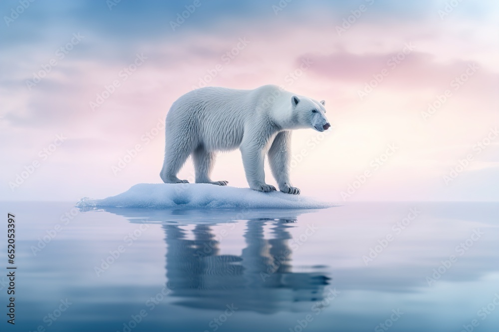 Fototapeta premium nature bear wildlife polar bear arctic conservation ice animal wilderness cold endangered preservation ecology winter snow climate change environment change warming global warming environmental 