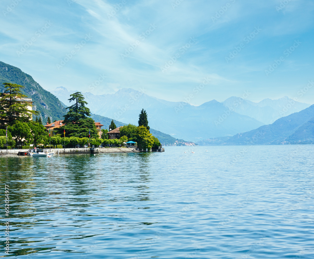 Lake Como (Italy) summer  view from ship board