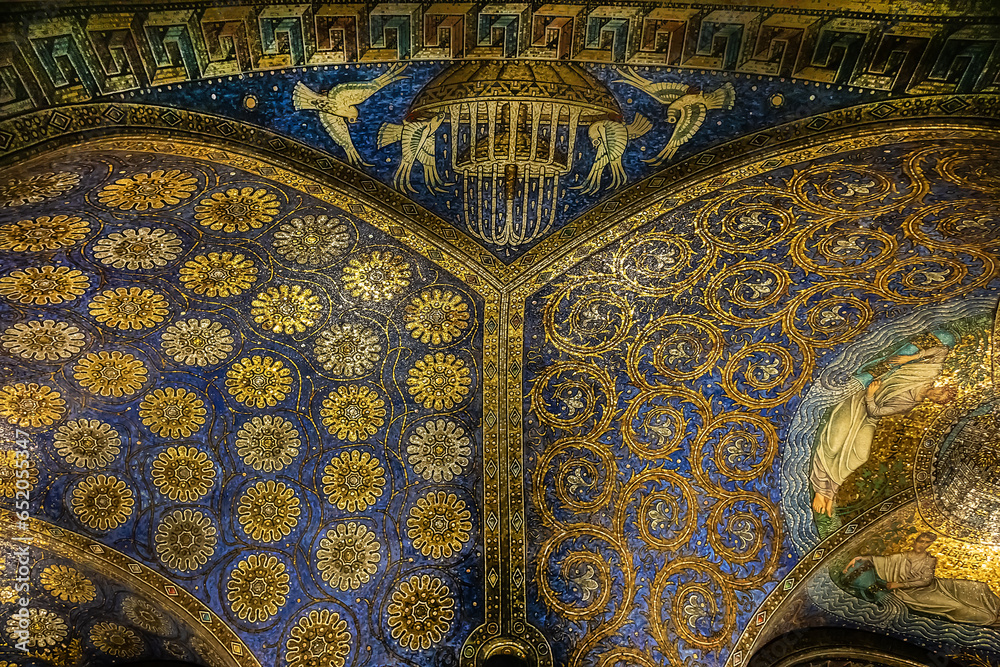 Interior of Roman Catholic Aachen Cathedral (Aachener Dom). Aachen