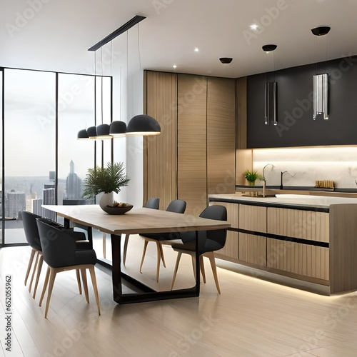 modern kitchen interior,