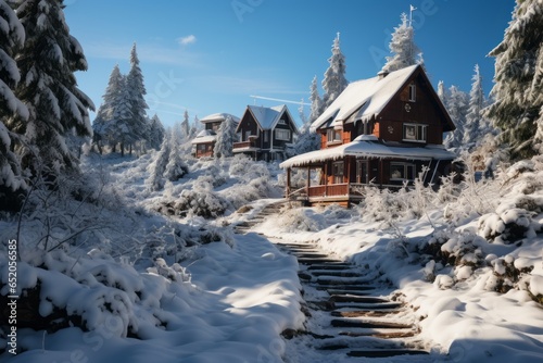 Snowy Weather Winter Wonderland: Explore the Frosty Landscape with Snowy Trees, Snow-Capped Mountains, and Snowy Covered Roads, Perfect for Winter Sports and Chilly Weather Snowy Landscapes Adventures