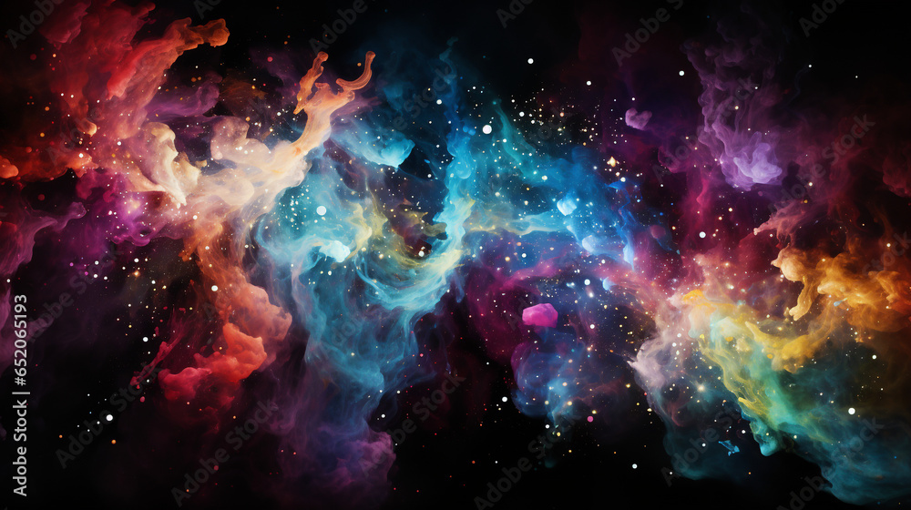 Sfondo. Supernova. Esplosione di colori. Ai generated.