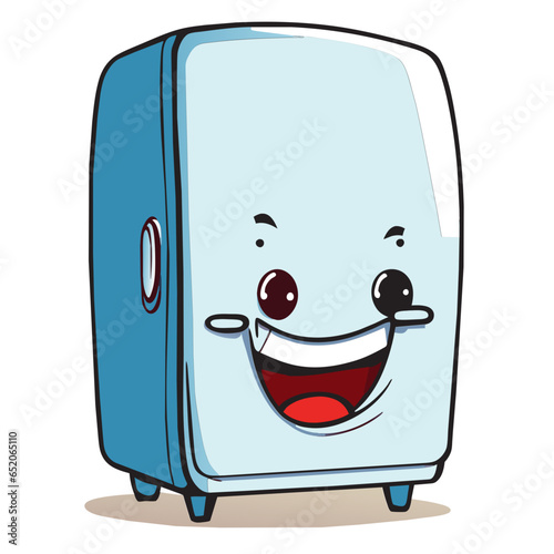 refrigerator fridge with a face