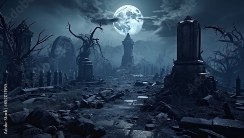 Fear death grave cemetery background moon horror halloween tomb dark dead night evil
