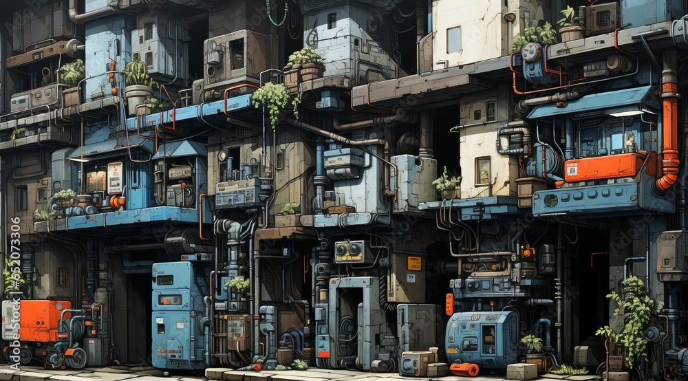 密集している住宅街,Generative AI AI画像 密集している住宅街,Generative AI AI画像