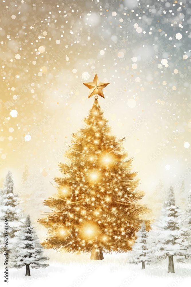 Golden Christmas card